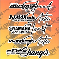 MOTORCYCLE BRAND NAME SIGNATURE DESIGN CUT OUT STICKER
