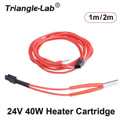 Trianglelab 3D Printer 6*20MM 12V/24V 40W Heater Cartridge 1M for PT100 V6 HOTEND Volcano CR10 MK8 M