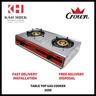 CROWN 2500 TABLE TOP GAS COOKER - 1 YEAR MANUFACTURER WARRANTY