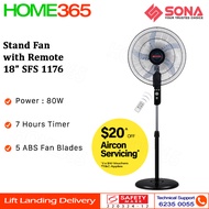 Sona Stand Fan with Remote 18" SFS 1176