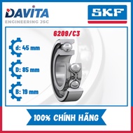 Genuine SKF bearings 6209, 6209/C3, 6209-2Z, 6209-2Z/C3, 6209-2RS1, 6209-2RS1/C3