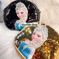 Elsa Frozen kids Sling Bag budak Elsa messenger bag Cute bling sequins shinning party perempuan prin