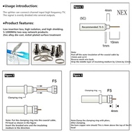 NEX 3Way 20DB Antenna Signal Amplifier Signal Booster Splitter for Digtal TV Box