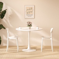 Coffee Table Chair Simple Round Table Nordic Round Dining Table Table Tulip Factory ins Casual White
