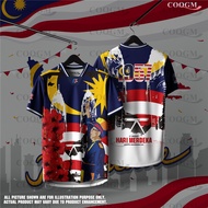 Malaysia 67th Merdeka 2024 Design Sublimation Jersey Summer New Breathable Casual Men's Jersey Minim