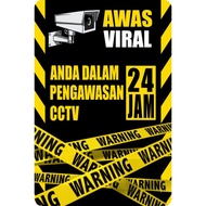 WATERPROOF Vinyl GLOSSY CCTV Sticker 15X30/ 20X30