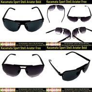 Aviator Men's Stainless Steel Sunglasses