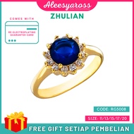 [RG5008] Cincin BATU BIRU ZHULIAN Gold Plated Ring Jewellery Cincin Zhulian Original Zhulian Ring