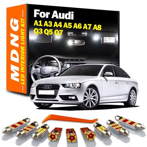 Accessories Interior LED Light Kit For Audi Q3 Q5 8R Q7 4L A1 8X A3 8L 8P 8V A4 B5 B6 B7 B8 A5 8T A6