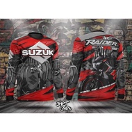 raider r150 suzuki red full sublimation longsleeve3d cycling jersey sportswear long sleeve size xxs-