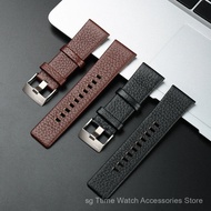 22/24/26/2830/32mm Genuine Leather Strap Litchi Grain Band For DZ 4323/7333/7314/4318 Wristbands Men