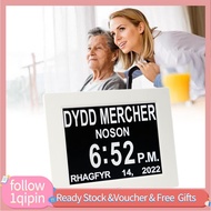 1qipin.my Digital Calendar  Auto Dimming 8in Screen USB 2.0 Dementia Clock Photo Video Upload for Ho