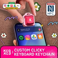 GANTUNGAN [NFC] Custom Keyboard Keychain | KlagKlig NFC Series | Fidget Keycaps Keyboard Keychain Fi