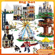 Non-LEGO Disney Castle Pyramid Stadium Sydney Opera House Hogwarts Castle Globe Children's Toys Baby Gifts
