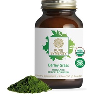 PURE SYNERGY Organic Barley Grass Juice Powder | Chlorophyll-Rich Greens Powder | Organic Cold-Press