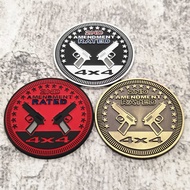 4X4RATED Metal Body Sticker 2ND AMENDMENT Four-Wheel Drive Metal Side Label Tail Label