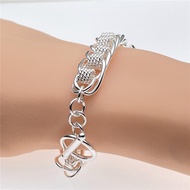 Ready Stock Silver Jewelry Fashion Retro New Big Tooth Clam Bracelet