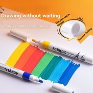 Waterproof Acrylic Marker Pens 48 60 Colors Art Drawing Pens Kids Students Art Craft Painting Use