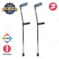 PRADO Malaysia Aluminium Walking Stick Elbow Adjustable 106-128cm Crutches Medical (2pcs)