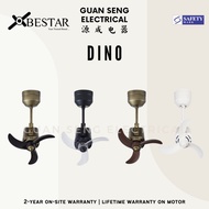 BESTAR 16" DINO Smart WIFI Corner Ceiling Fan with Remote Control | Guan Seng Electrical