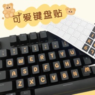 Cute Keyboard Sticker Color Cartoon Waterproof Wear-Resistant Non-Fading English Fresh Letter Button