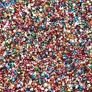 DICOSMETIC 60G Crispy Bingsu Beads for Slime Iridescent Soft Straw Tube Beads 3D Glitter Plastic Bea