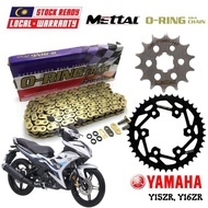 YAMAHA Y15ZR / Y16ZR Full Set O-RING Gold Chain 428 Sprocket Kit Sprocket Sets