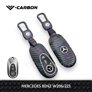 V-Carbon ABS Key Cover Casing Key Mercedes Benz W206 C200 C2300 / W223 S450