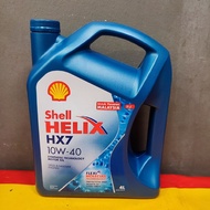 (SIRIM ✅) Shell Lubricant Oil (BUY 4 FREE 1) Helix HX7 10W-40 (4L) - Minyak Hitam Kereta