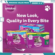 Whiskas VALUE PACK Cat Wet Food Adult Mackerel TUNA 85g / Whiskas Junior Mix Pouch / Junior Mackerel