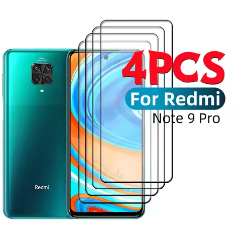 1/2/3/4PCS Full Cover Glass For Redmi Note 9 Pro Glass Xiaomi Redmi Note 9 Pro Glass 9H Full Screen 