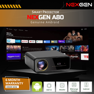 [2025 New Hight Spec. ]NexGen A80 Projector 24000 Lumens Genuine Android Buil in HiFi speaker and  B
