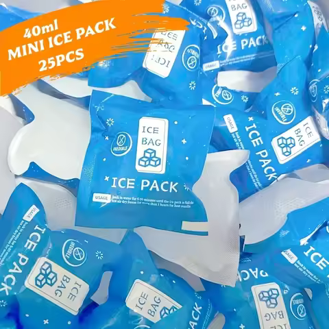 100Pcs Self-absorbing Ice Packs 7x7cm Reusable Cooling Ice Bags Summer Food Drinks Fresh Keeping Col