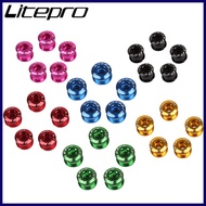 Deckas 5 Pcs Bike Crankset Bolts Single Plate Nail Chainring Bike Bolts For Road MTB Bike Crankset S