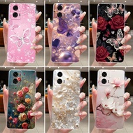 For Motorola Moto G24 Power Casing Fashion Butterfly Flowers Soft Clear Silicone Jelly Phone Case Fo