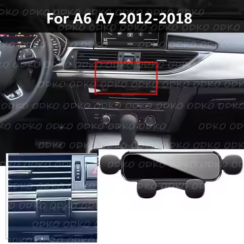 Car Mobile Phone Holder For Audi A6 C8 A7 4A2 4A5 4GH 4GJ 2012-2022 Gravity Bracket Mute Not Block A