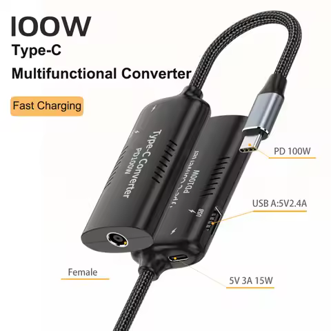 Laptop Dc Power Jack Connector 4.5*3.0 7.9*5.5 7.4*5.0 5.5*2.5mm to USB Type C PD Adapter Converter 