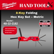 Milwaukee Allen Key / 48-22-2182 / 8 Key Folding Hex Key Set / 1.5mm 8mm / Allan Key Set