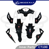 MODENAS CT100 Full Set Inner Part Body Cover Parts Coverset Body Set CT100 Kaver Hitam Caver - 7 Pcs