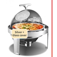 47cm Stainless Steel Round Roll Top Chafing Dish Buffet Set Catering Set Food Pan Dome Set
