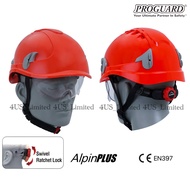 PROGUARD AlpinPLUS Lightweight Safety Helmet Fitted With Safety Spectacles & 4 Point Chin Strap | To