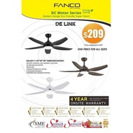 Fanco Galaxy-5 (38 Inch) DC Motor Ceiling Fan 5 Blade + LED Light
