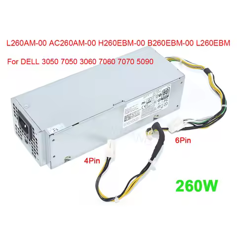 New 08X63N H260EBM-00 B260EBM-00 L260EBM-00 AC260EBM-00 260W For Dell Optiplex 3050 7050 3060 7060 7