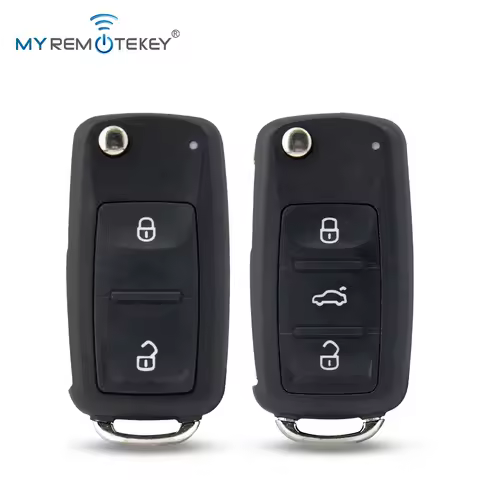 MYREMOTEKEY 5K0 837 202 AD Remote Key Shell 2 Button HU66 Blade with Pin Hole for VW Golf Jetta Pass
