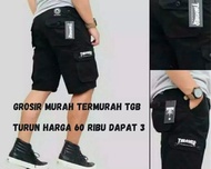 DISKON BESAR CELANA PENDEK CARGO 60 RB DAPAT 3 PCS/ CELANA CARGO COD BAYAR DI RUMAH