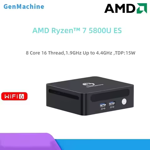 GenMachine AMD Ryzen 7 5800U ES Windows 11 MINI PC 8 Core 16 Thread TDP 15W DDR4 SSD WIFI6 BT5.2 Gam