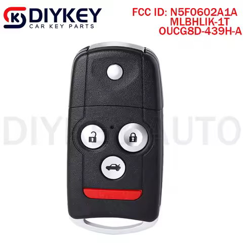 FCC : N5F0602A1A OUCG8D-439H-A MLBHLIK-1T 4 Buttons Flip Remote Car Key Fob 313.8MHz ID46Chip for Ac