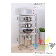 5-tier stainless steel 5-tier Kitchen Shelf/6-hook bonus Kitchen Shelf