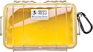 Pelican 1050 Yellow Clear Micro Case with Clear Lid and Carabiner [parallel import goods]