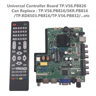 Brand new TP.V56. PB826 LCD TV 3in1 Driver Board Universal LED HDMI/VGA/AV/TV/USB Interface Can Repl